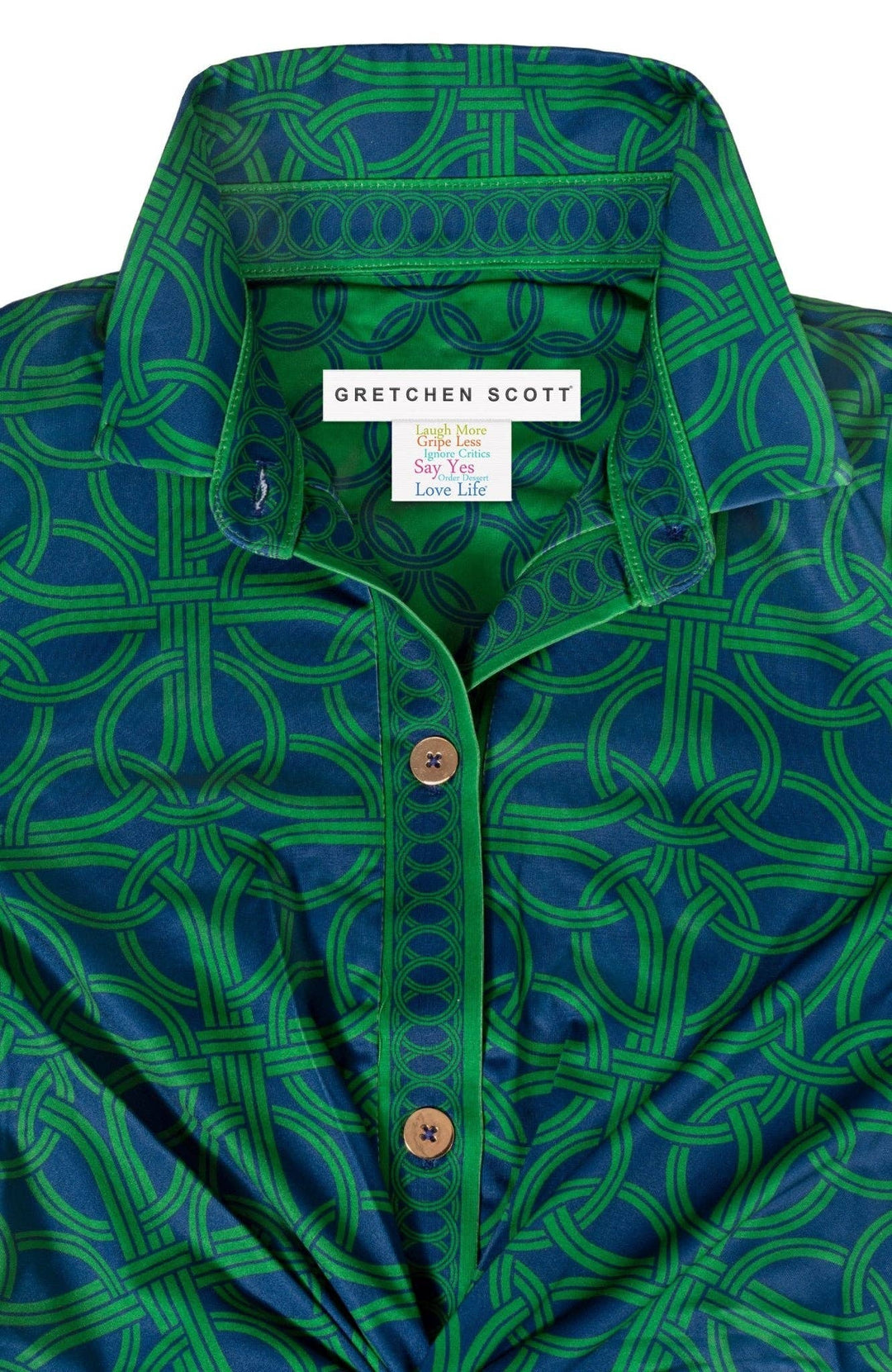Gretchen Scott Navy/Kelly Green Twist & Shout Top Ring Toss