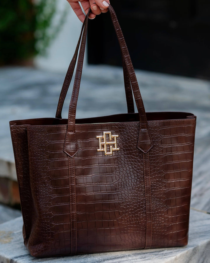 Caroline Hill Heath Tote Bag Chocolate EC