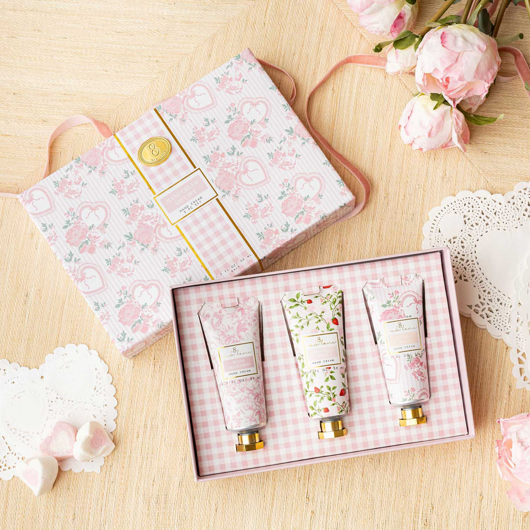 8 Oak Lane Sweetheart Blooms 3pc Boxed Hand Cream Set