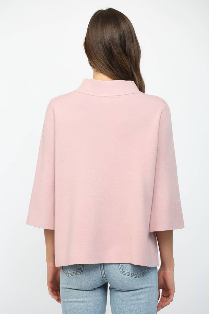 MOCK NECK PULLOVER SWEATER/BELL SLEEVE VA-35
