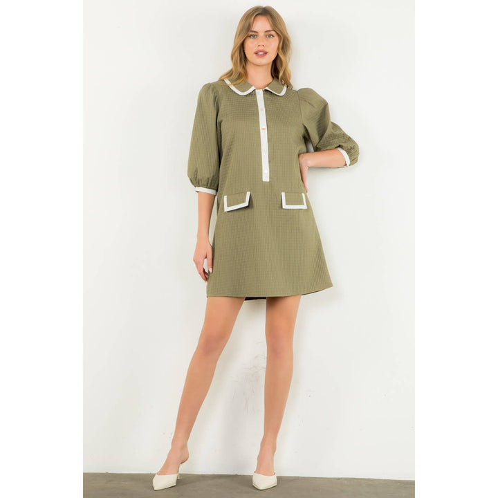 Long Sleeve Textured Midi Dress