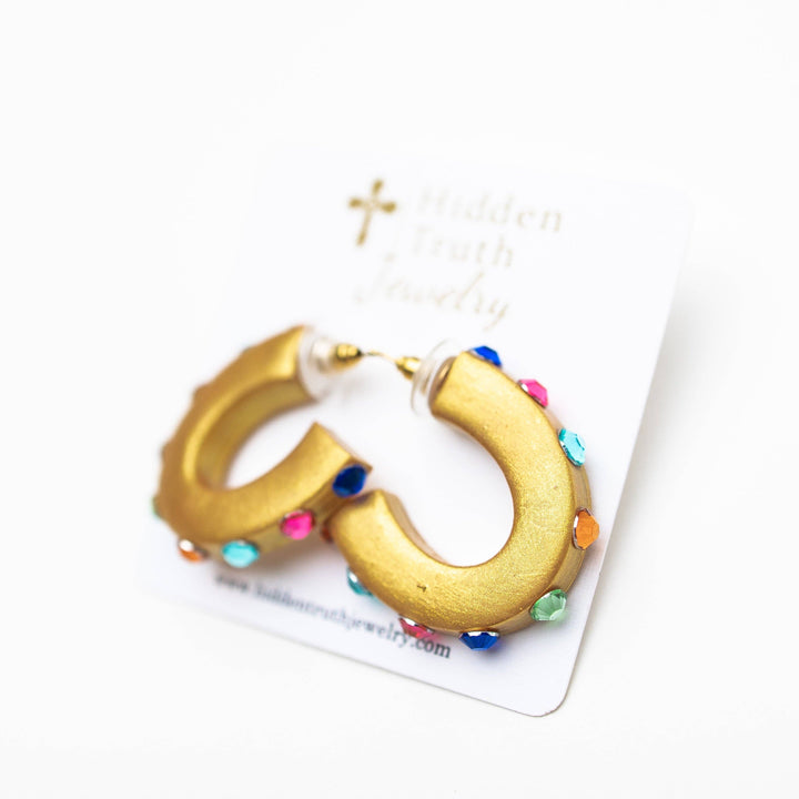 Hidden Truth Multicolored Small Hoops