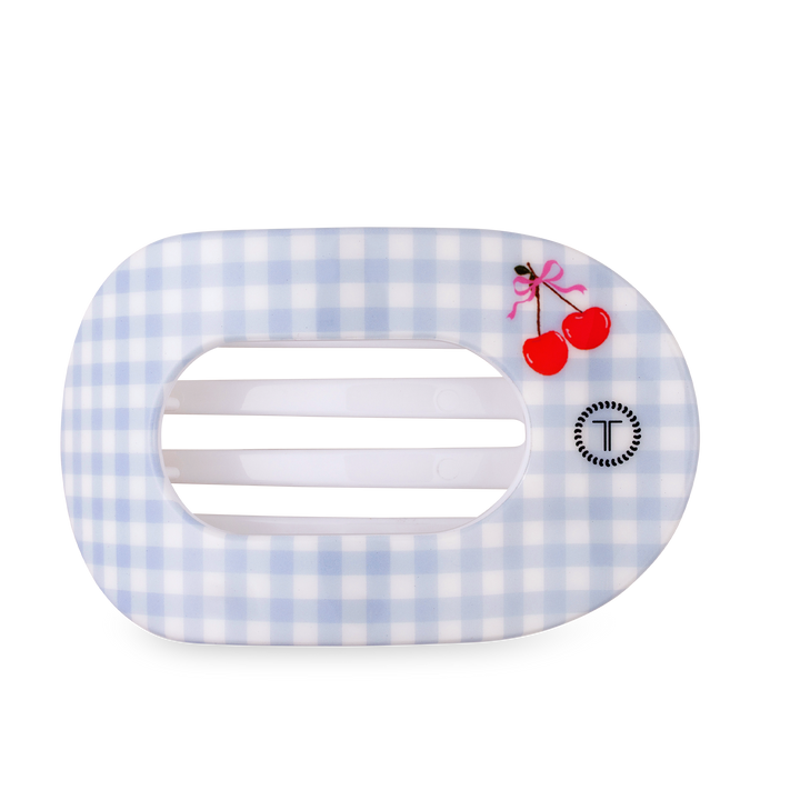 Teleties Flat Round Hair Clip | Large | Basket of Cherries