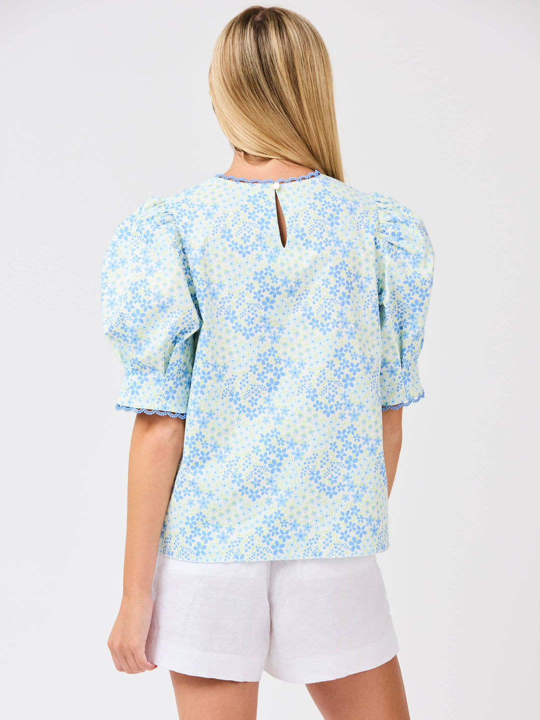 Mary Square Thea Top | Larkspur Fields Blue