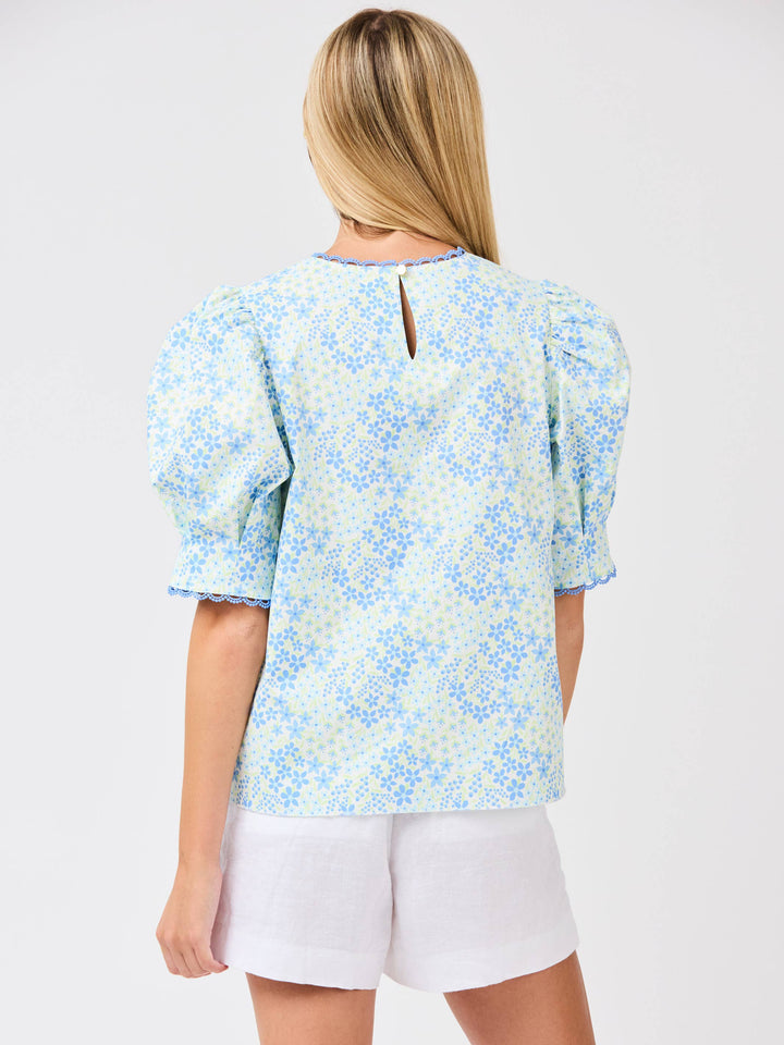Mary Square Thea Top | Larkspur Fields Blue