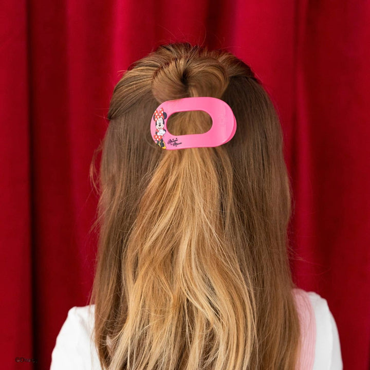 Teleties Flat Round Hair Clip | Small | Minnie Mouse