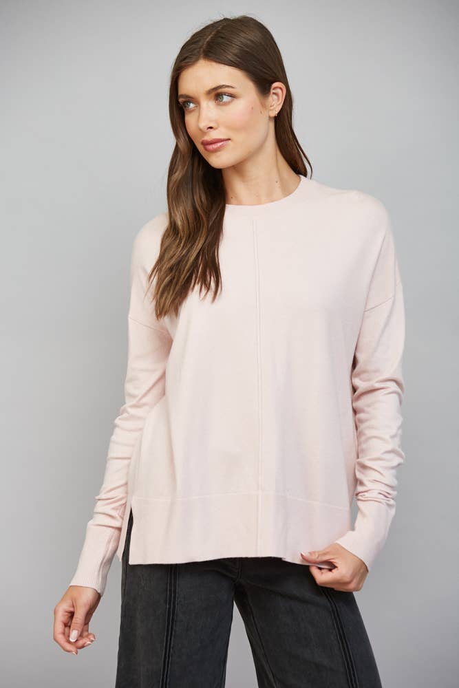 Fate Ivory Relaxed Fit Crew Neck Sweater