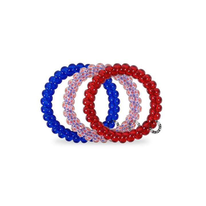 Teleties Patriot Pop Large Hair Ties