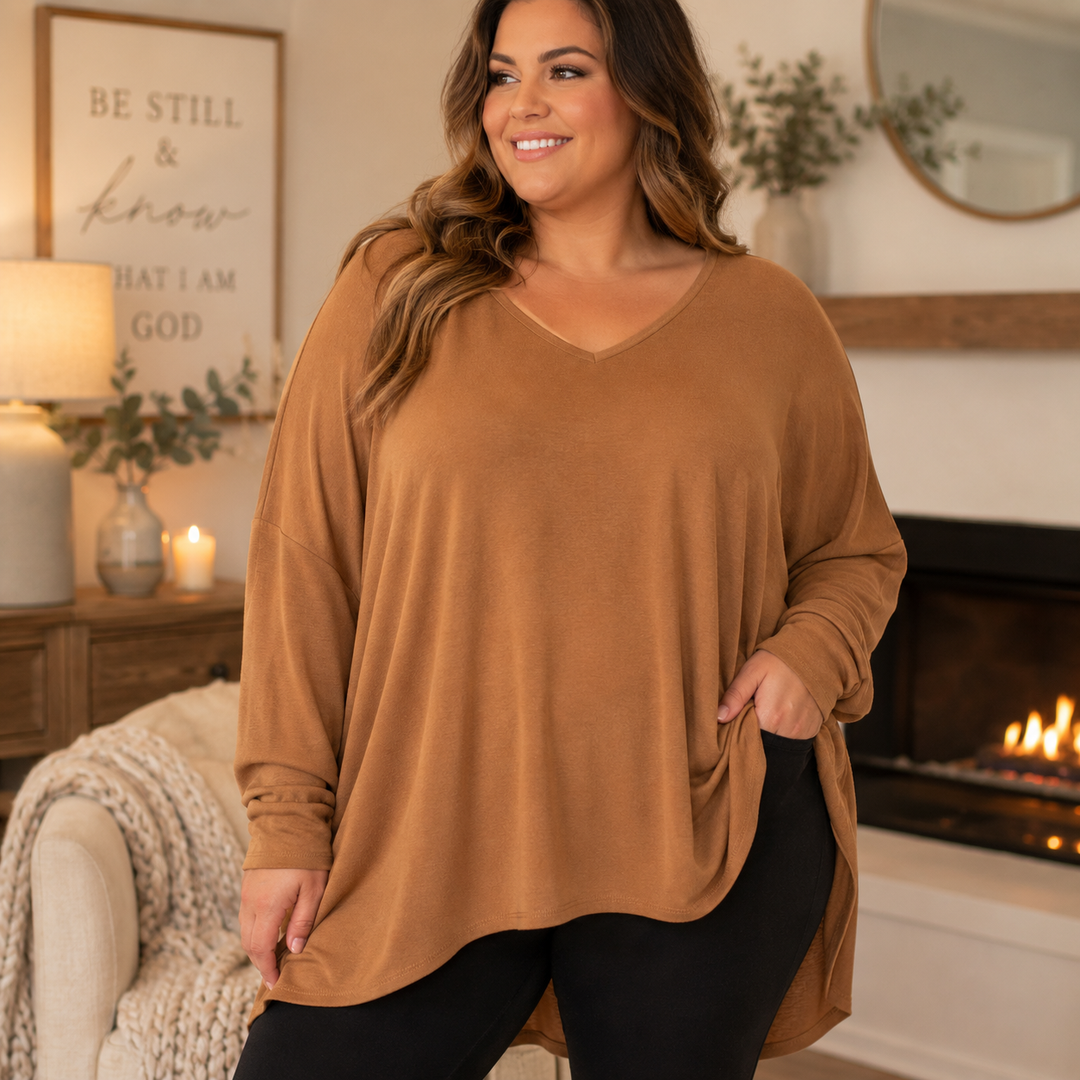 Zenana Brown Butter Soft Top