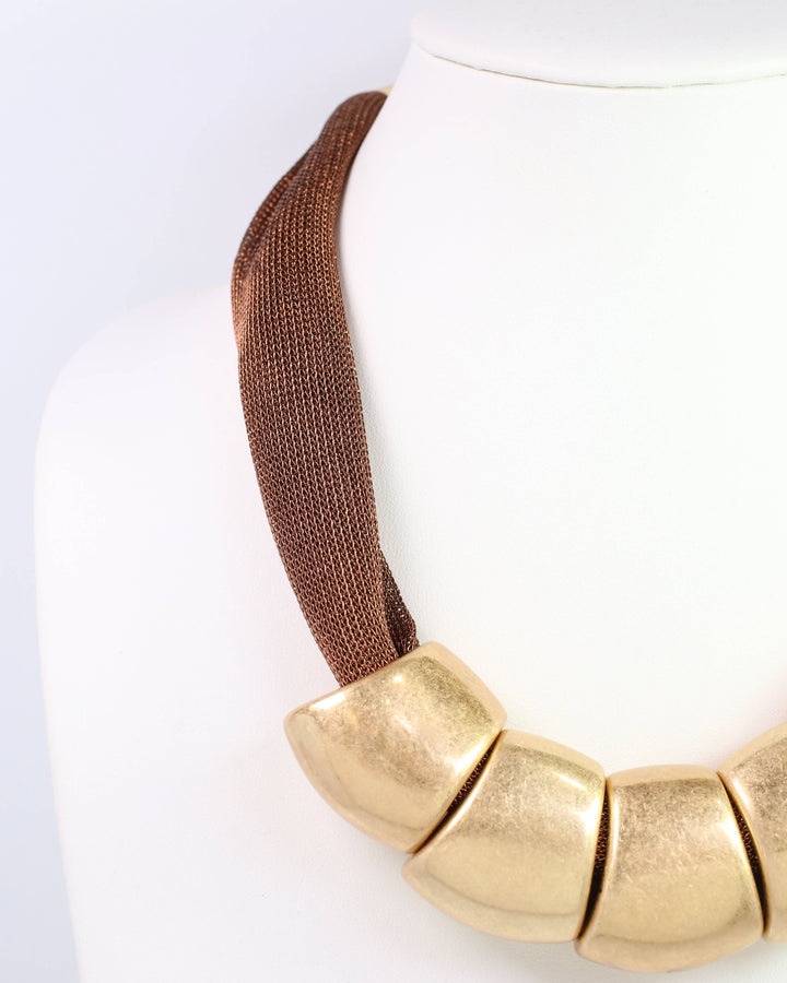 Alexis Mesh Necklace Bronze