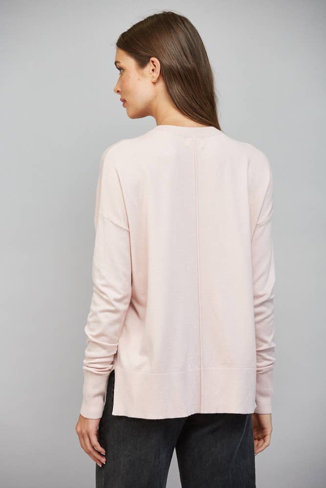Fate Ivory Relaxed Fit Crew Neck Sweater
