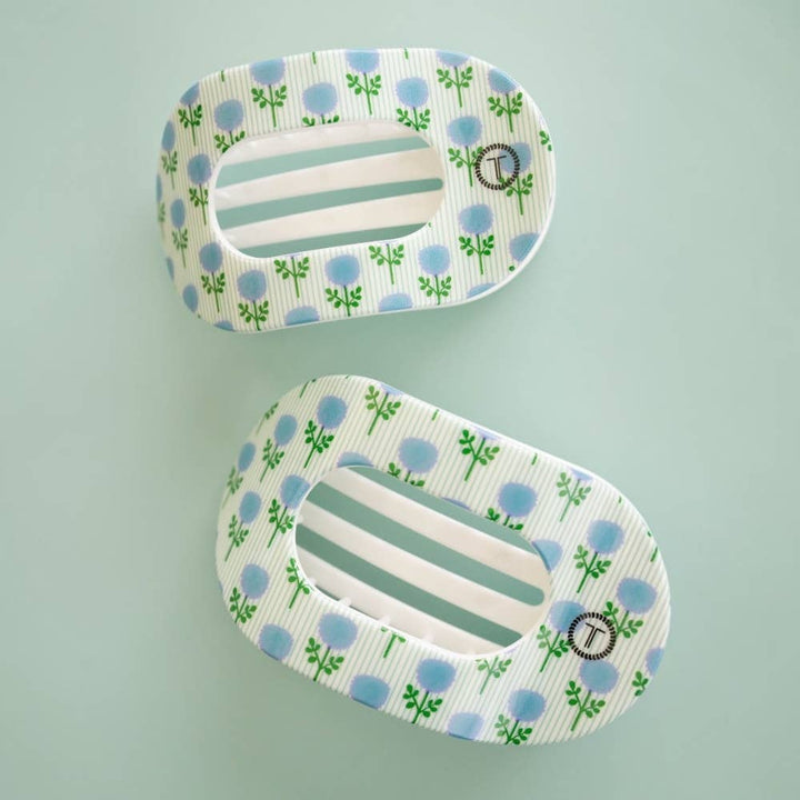 Teleties x Laura Park Blue Marigold Medium Flat Round Hair Clip