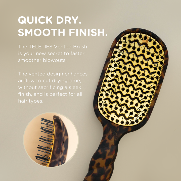 Teleties Vented Hair Brush | Tortoise
