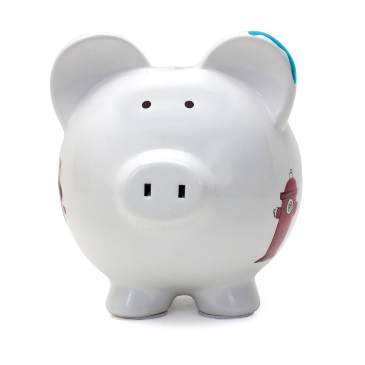 Child To Cherish Firetruck Piggy Bank
