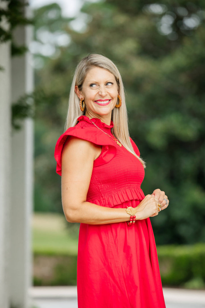 Hidden Truth Red Jade with Jerusalem Bracelet