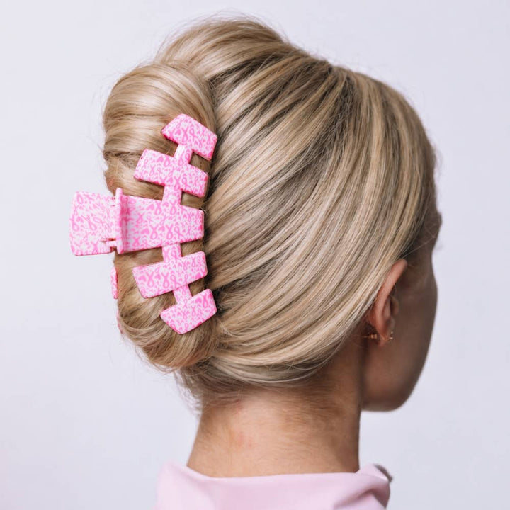Teleties Classic | Breast Cancer Awareness | Large | Claw Clip