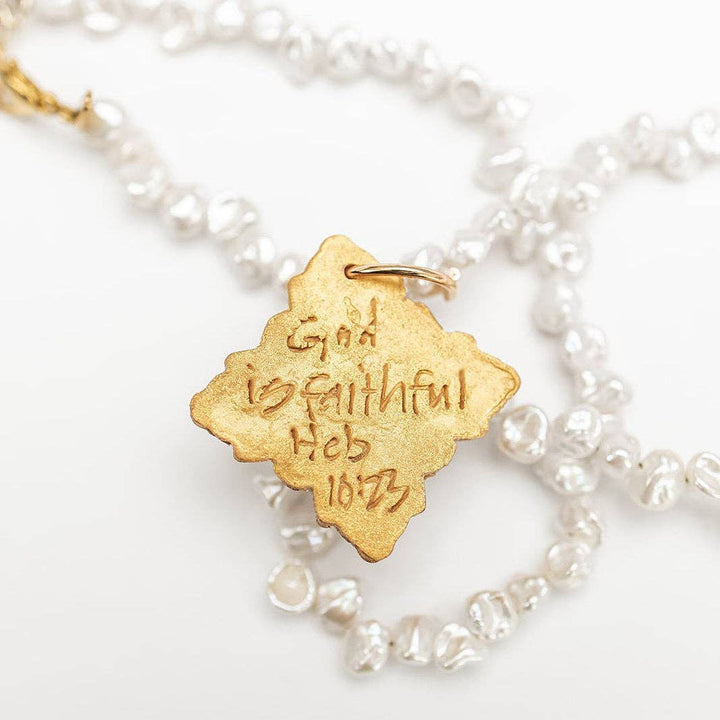 Hidden Truth Jewelry 18" Small Freshwater Pearls with Ellie Pearl Cross Necklace