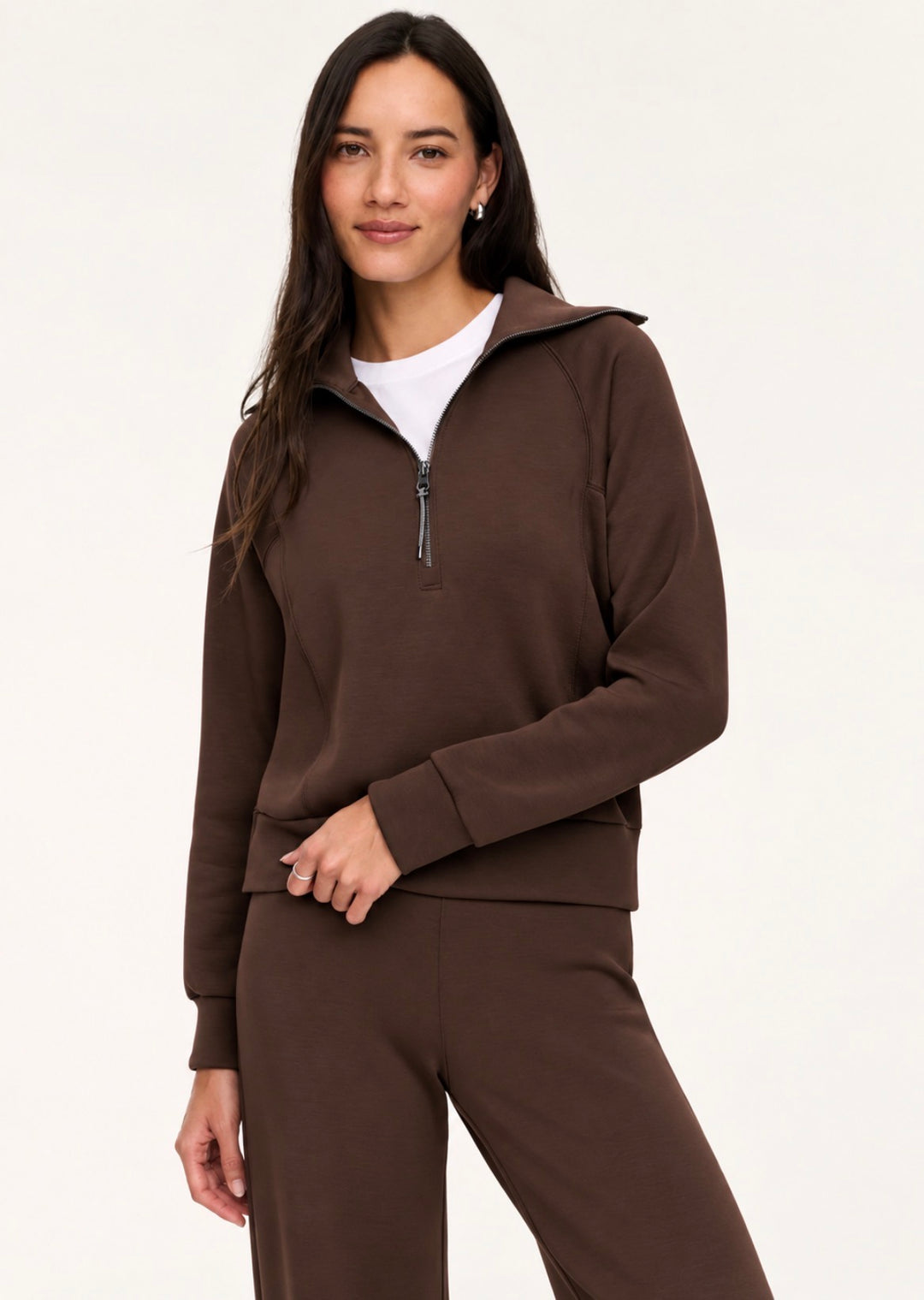 Spanx Umber Root Airessentials Half Zip