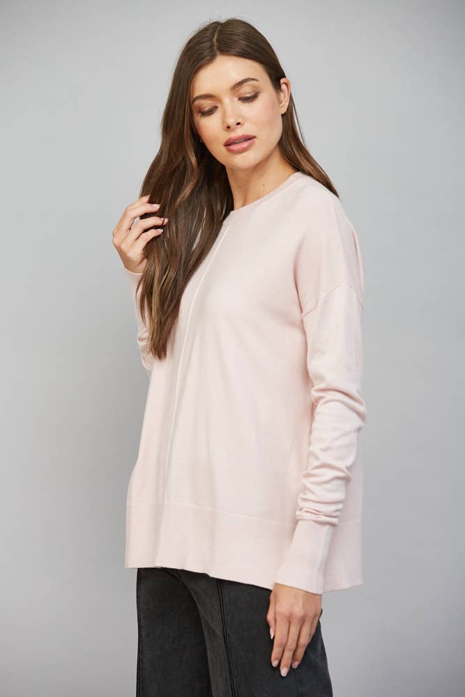 Fate Ivory Relaxed Fit Crew Neck Sweater