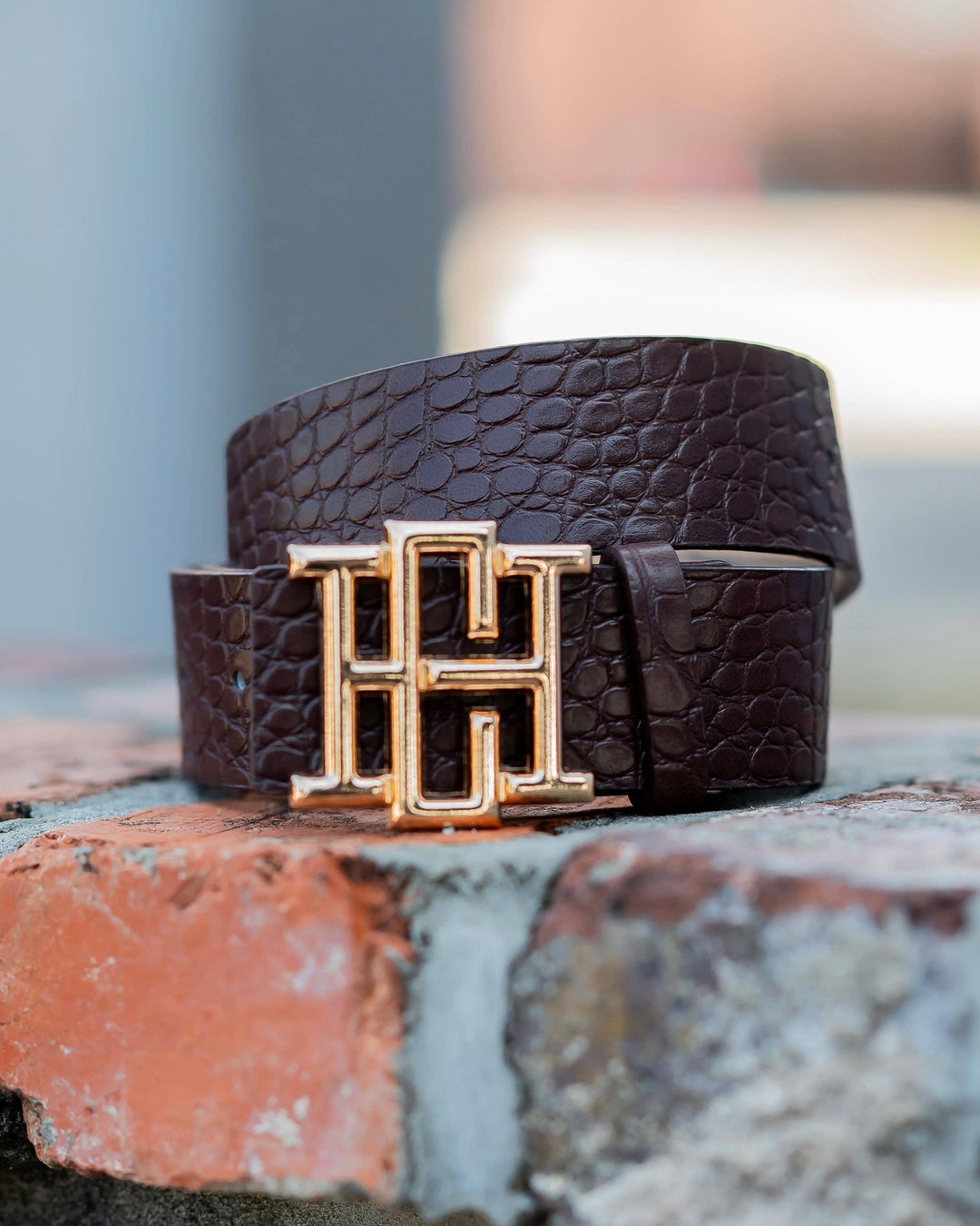 Caroline Hill Bridgette Belt Chocolate EC