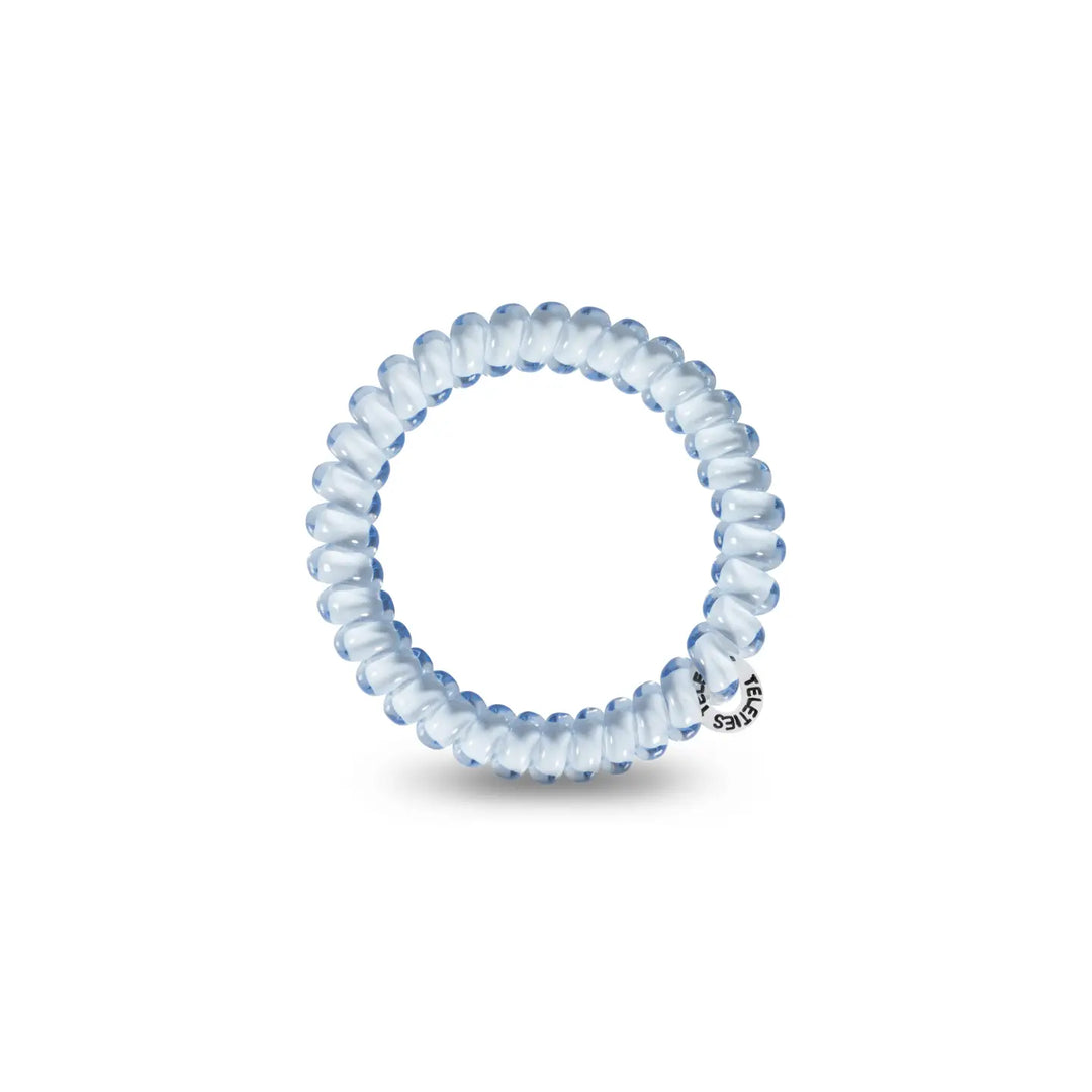 Teleties Spiral Hair Coils | Small | Washed Denim Hair Ties