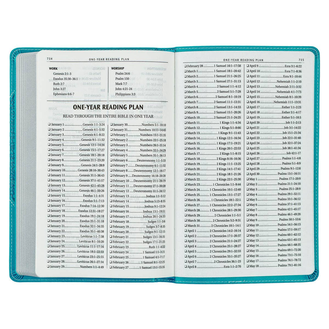KJV Bible Gift Edition Faux Leather, Teal