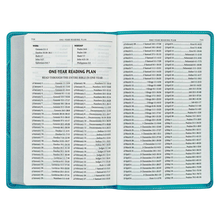 KJV Bible Gift Edition Faux Leather, Teal