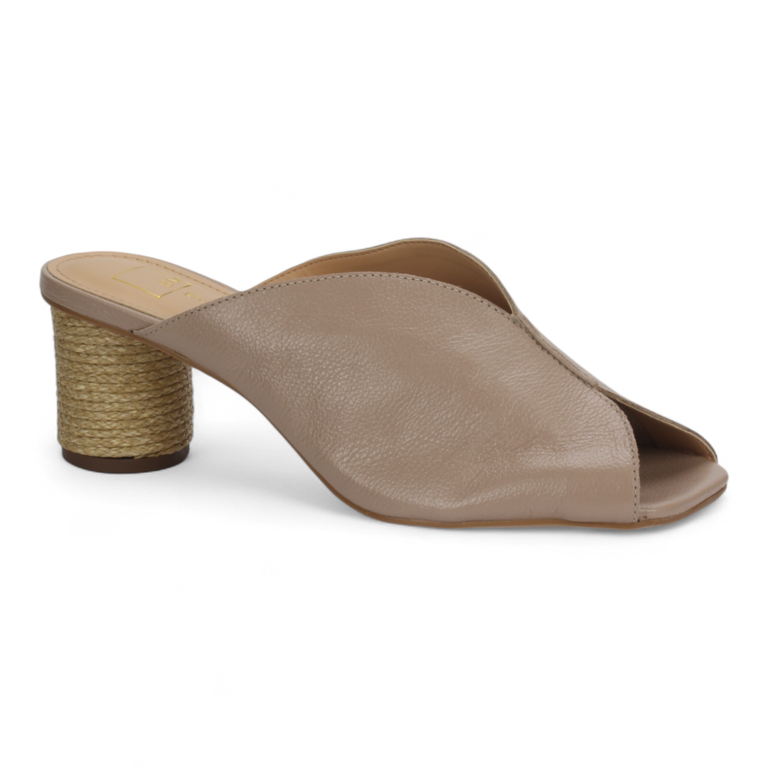 Sophie Mule Slide Sandal Leather - Nude 59012