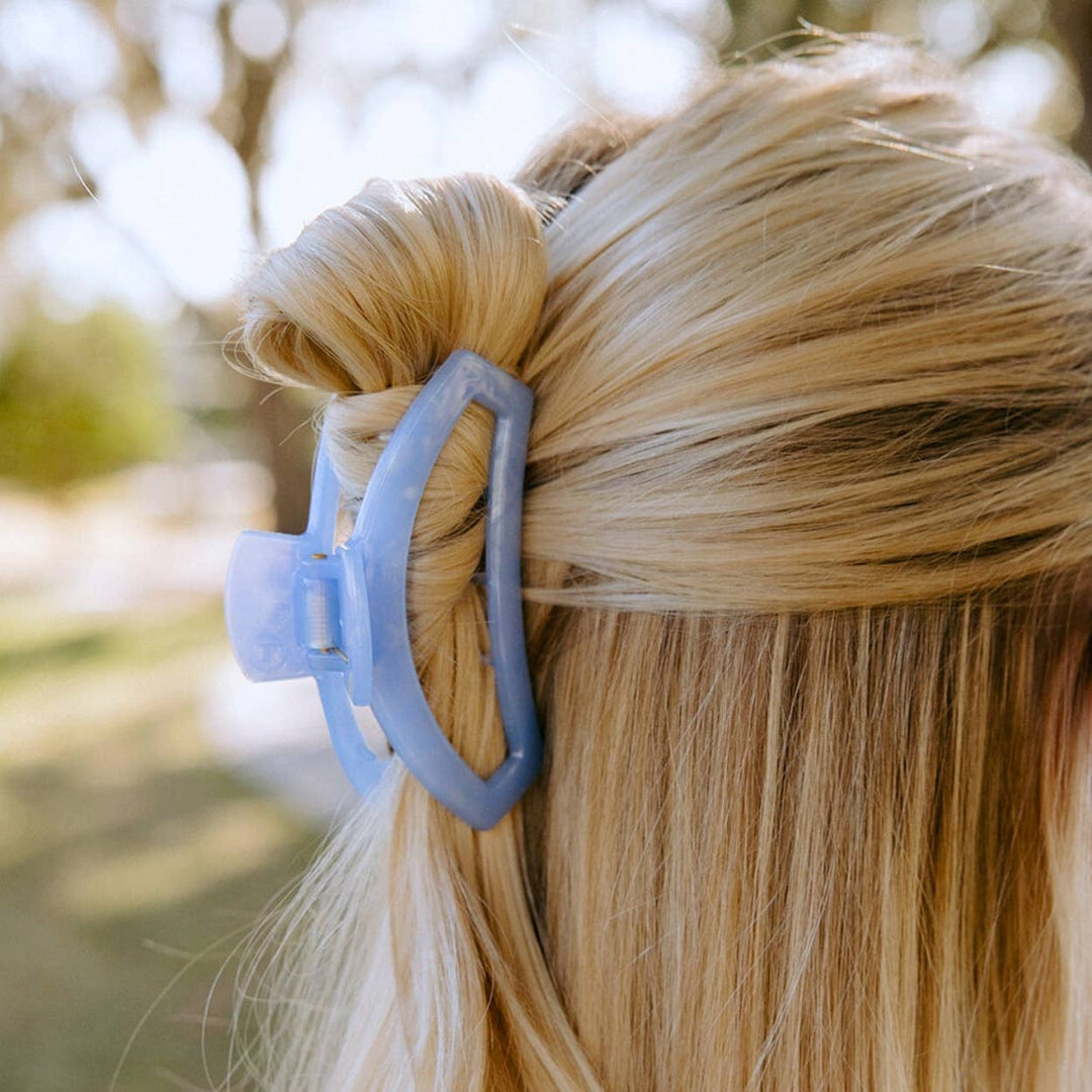 Teleties Open Hair Clip | Medium | Blue Lagoon