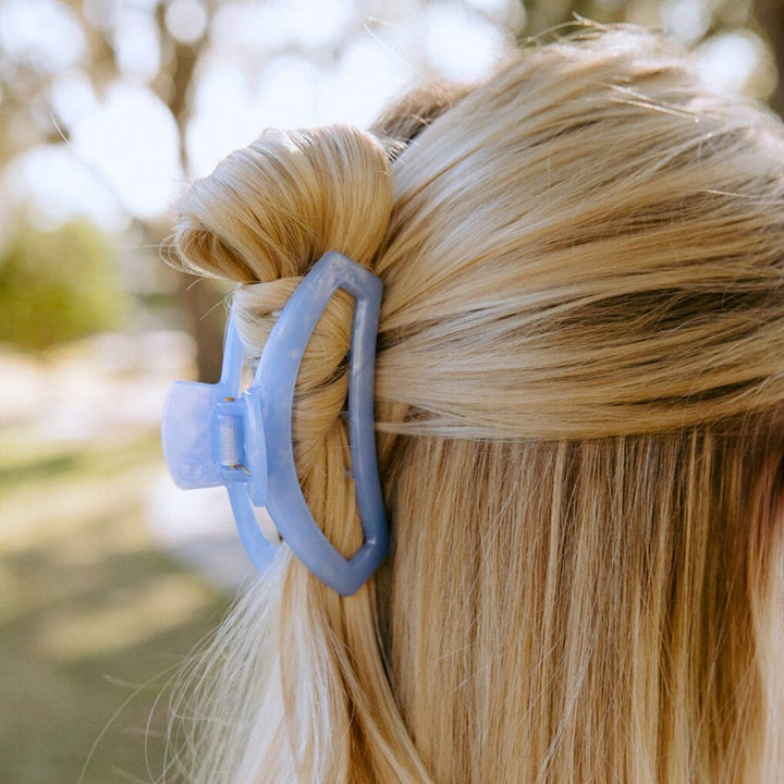 Teleties Open Hair Clip | Medium | Blue Lagoon