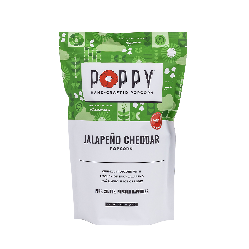 Poppy Jalapeño Cheddar Popcorn
