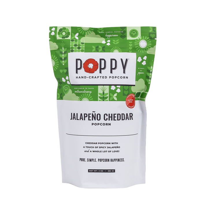 Poppy Jalapeño Cheddar Popcorn