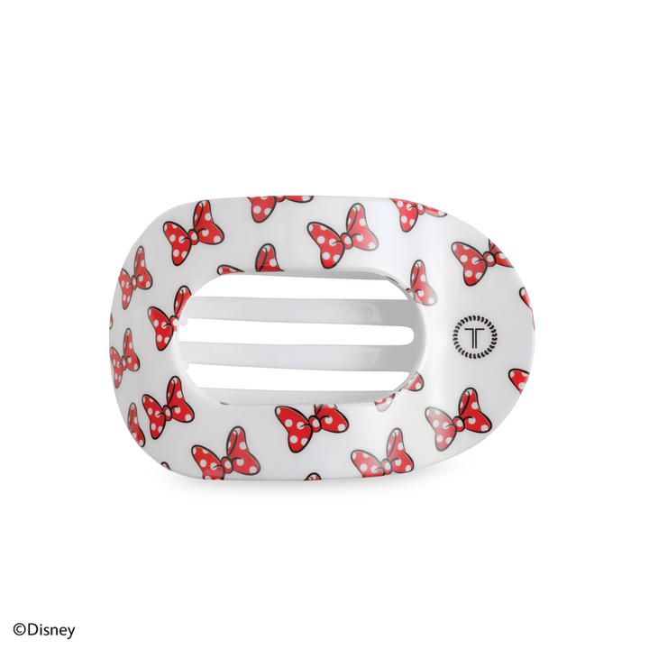 Teleties Flat Round Hair Clip | Medium | Minnie Mouse Loves Her Bows!