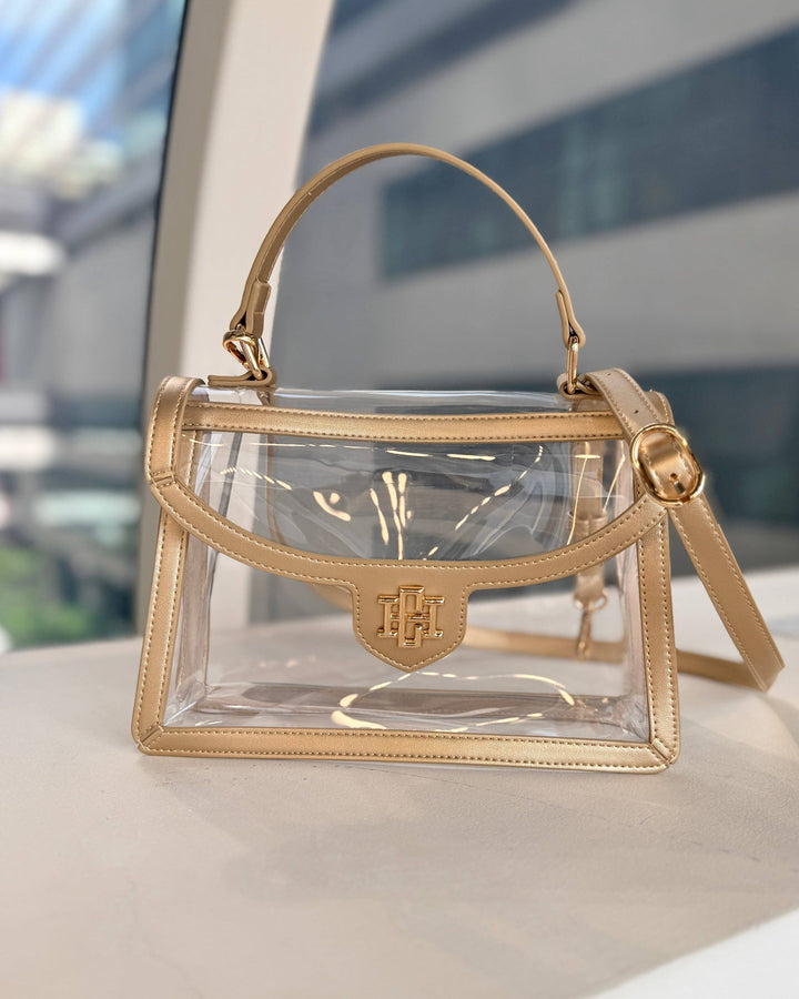 Caroline Hill Gold Morgan Clear Bag