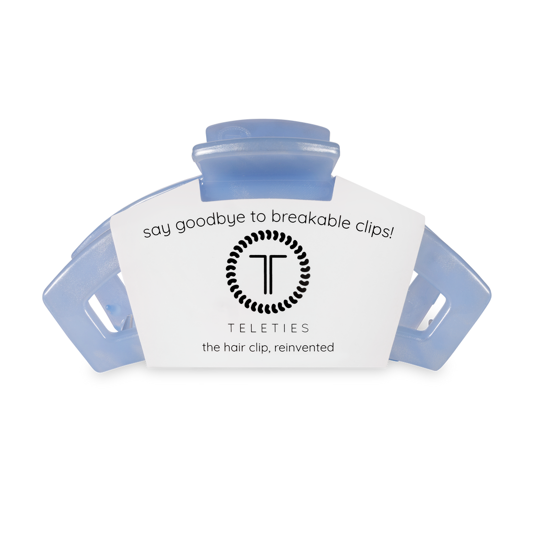 Teleties Open Hair Clip | Medium | Blue Lagoon