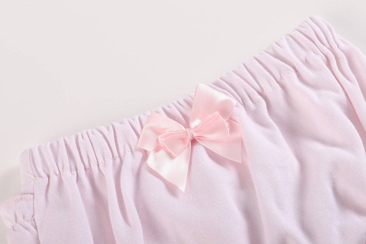 Lil Cactus White and Pink Baby Bloomers Knit 2 Pack Set