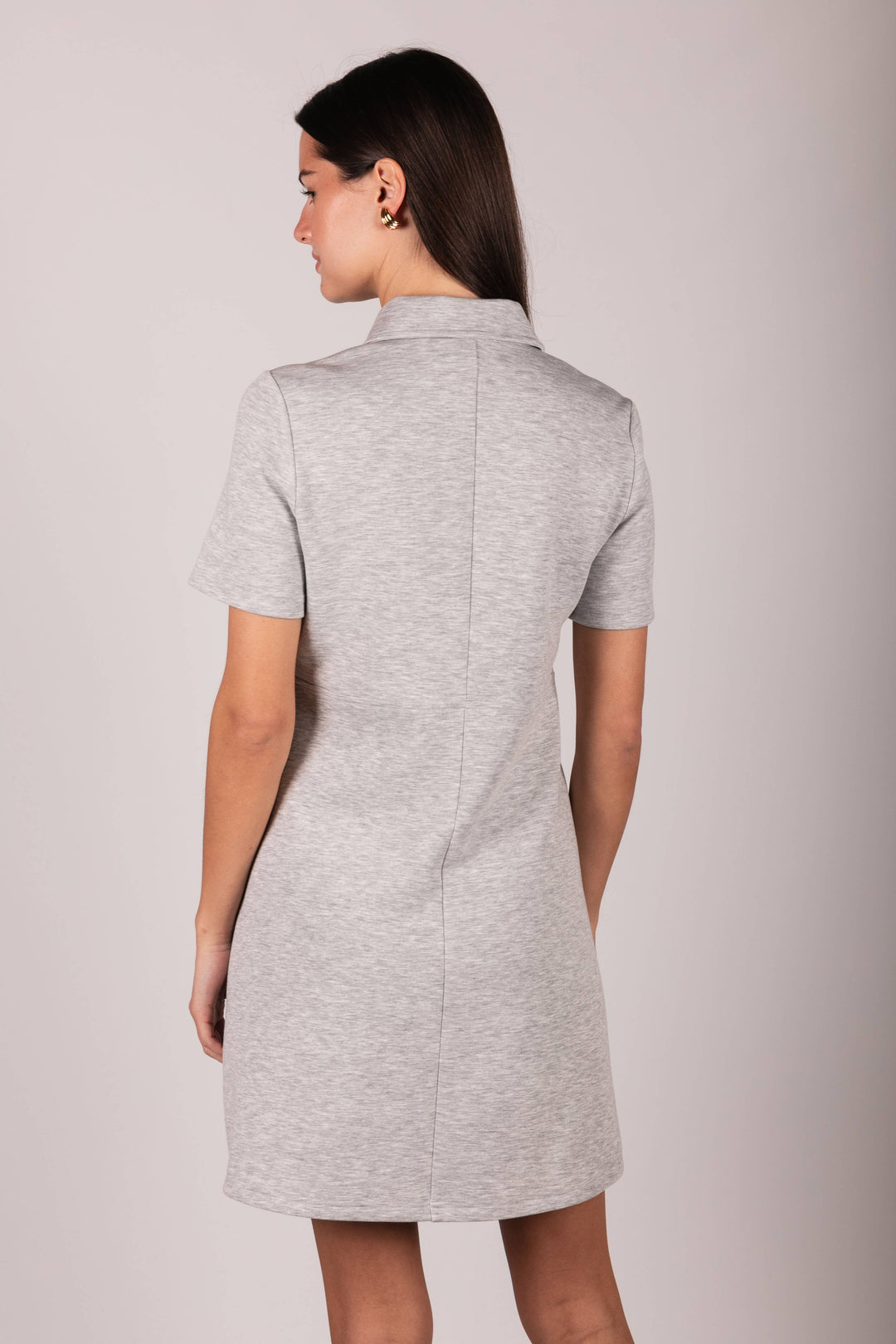 P. CILL Butter Modal Quarter Zip Short Sleeve Dress
