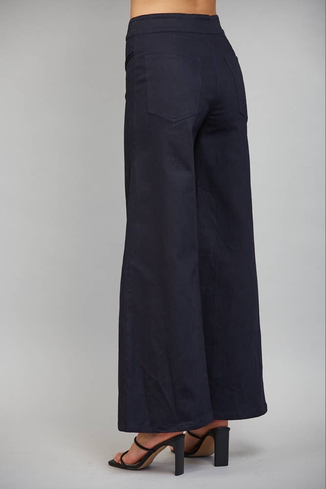 High Waisted Flare Pant with Decorative Seam