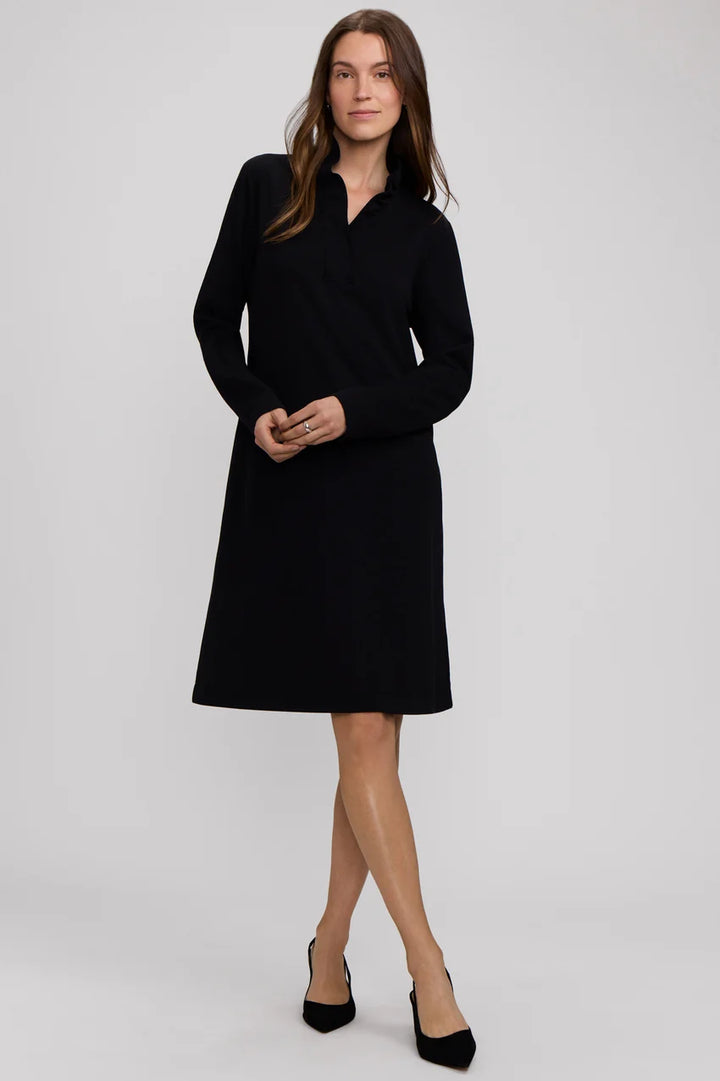 Foxcroft Black Tammy Knit Crepe Long Sleeve Dress