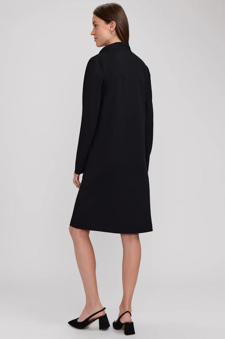 Foxcroft Black Tammy Knit Crepe Long Sleeve Dress