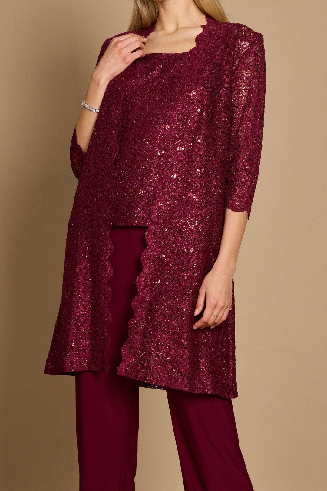 Plus Size Mother Of The Bride Formal Pant Suit