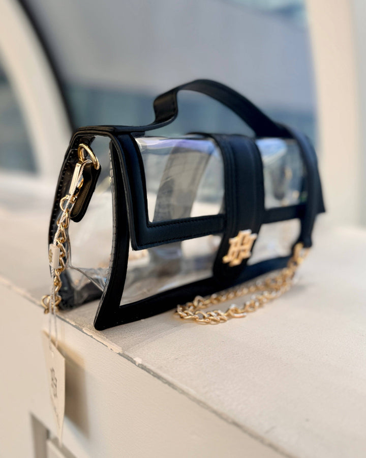 Caroline Hill Grace Clear Bag-Black