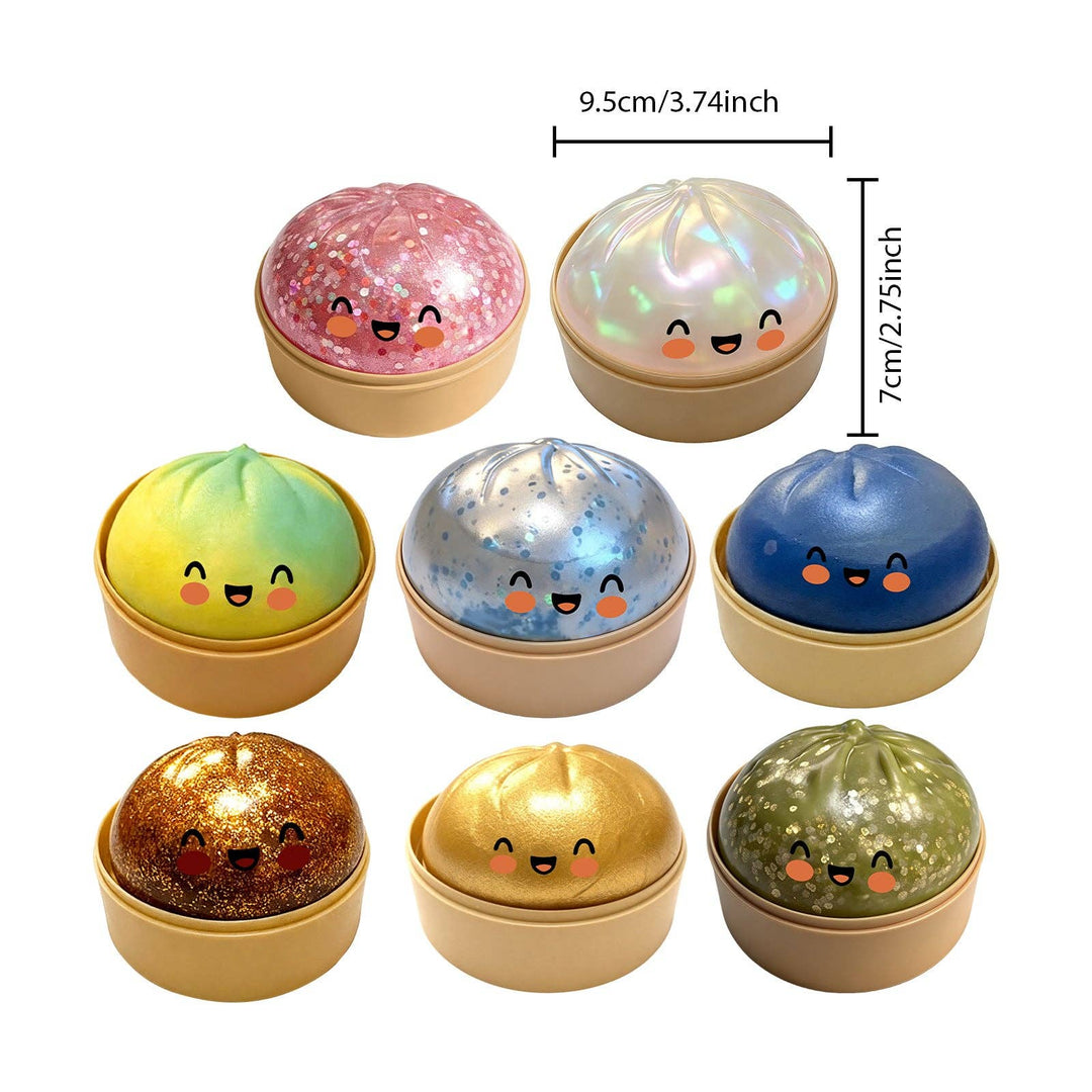 Squishy Dumpling Realistic Steamed Bun Stress Relief Squeeze Toy