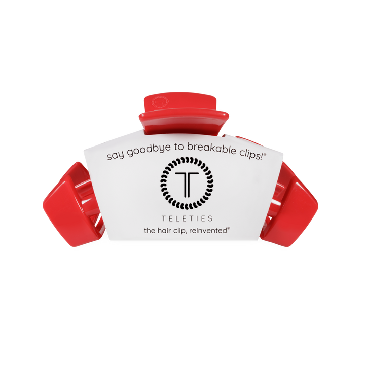 Teleties Classic Hair Clip | Medium | USA Red