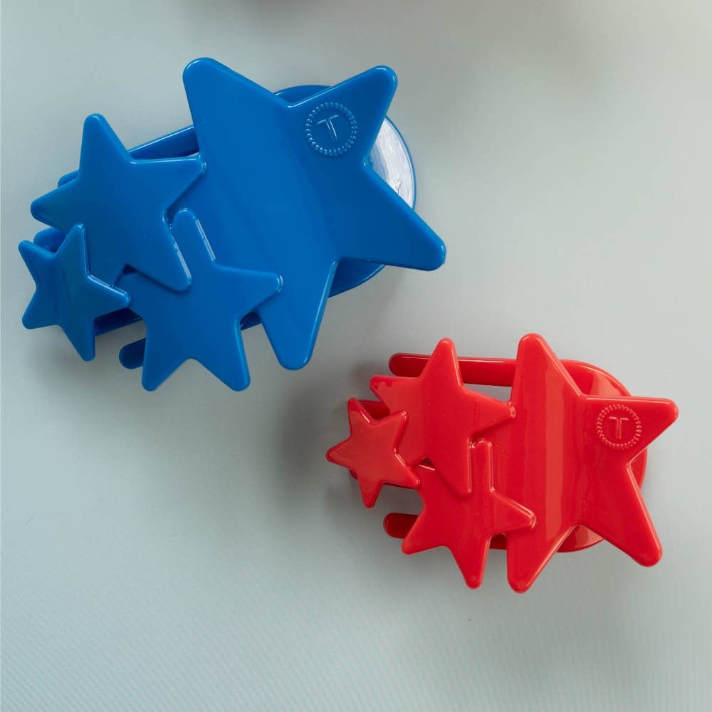Teleties Flat Hair Clip | Small | Red Shooting Star