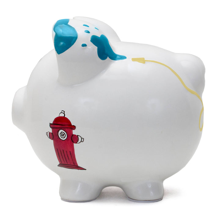 Child To Cherish Firetruck Piggy Bank