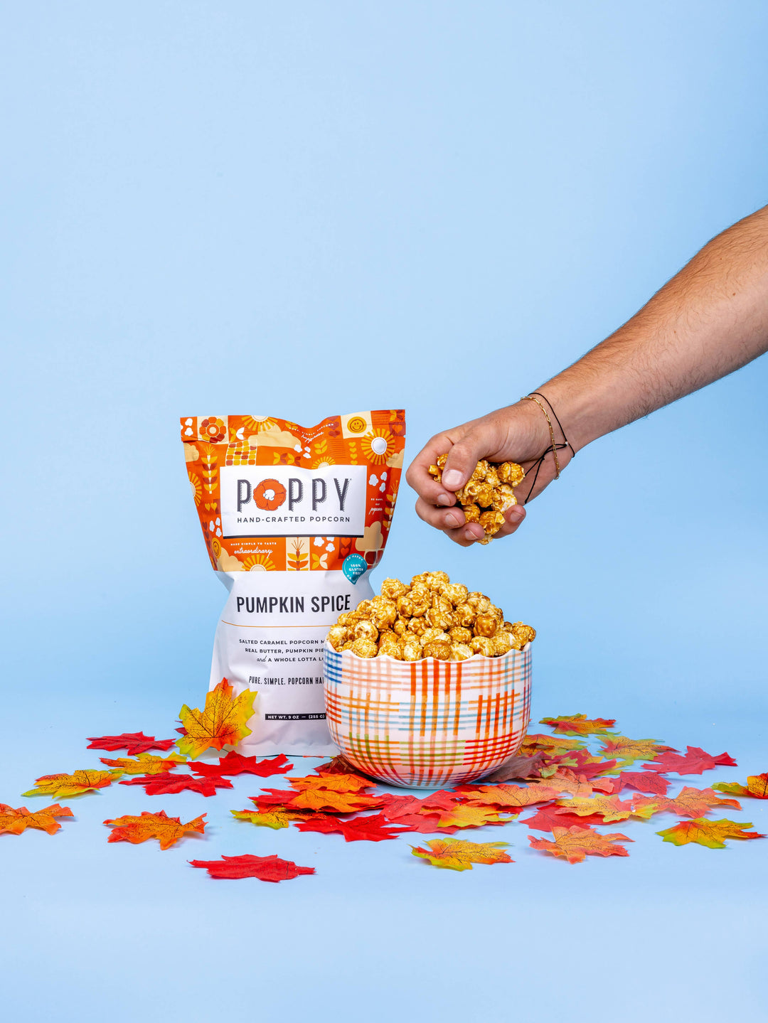 Poppy Pumpkin Spice Popcorn