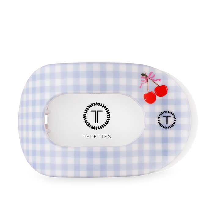Teleties Flat Round Hair Clip | Large | Basket of Cherries