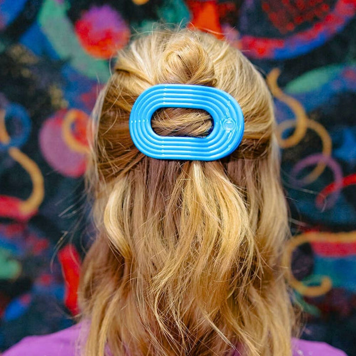 Teleties Flat Round Hair Clip | Medium | Miami Vice