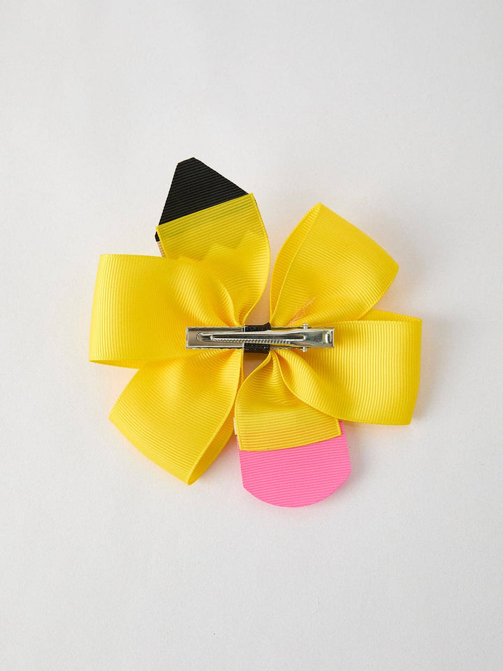 Back To School Pencil Hair Bow Clip